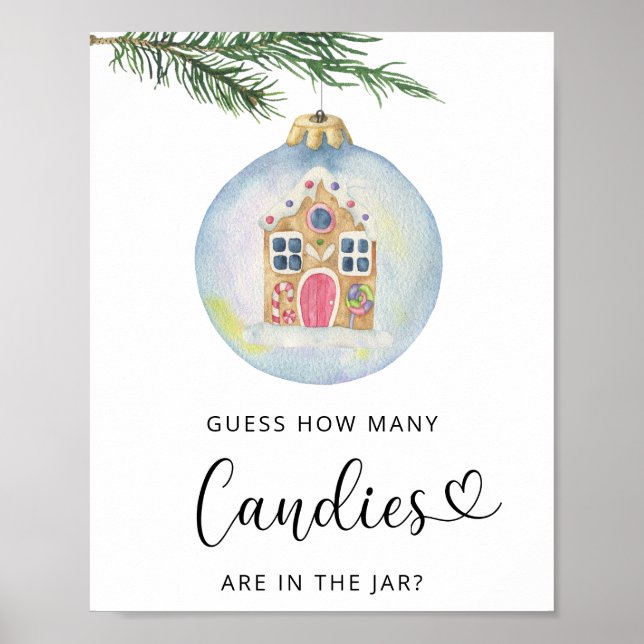 Poster Ramal de inverno - Adivinhem quantos doces (Frente)