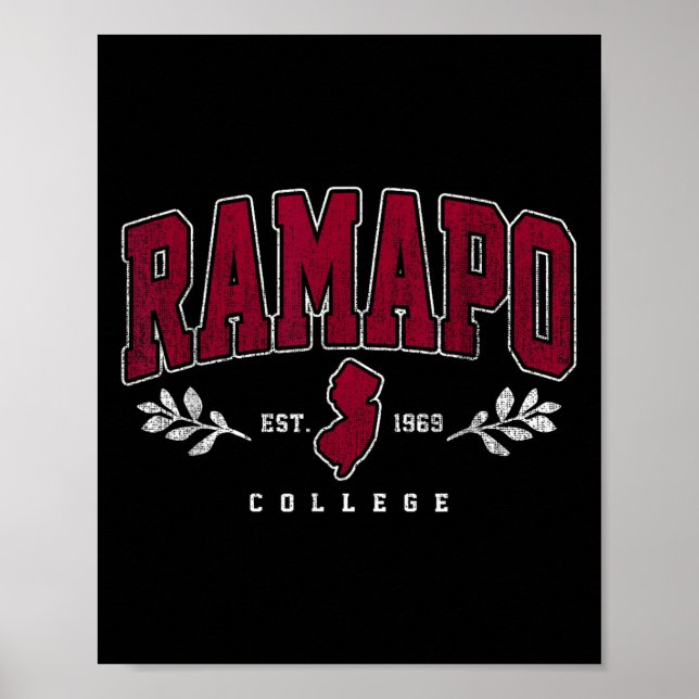 Poster Ramapo Institute Of Technology Arch Retro Para Hom (Frente)