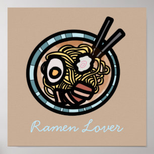 Poster Ramen ama japonês giro