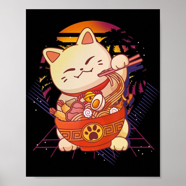 Poster Ramen Cat Anime (Frente)