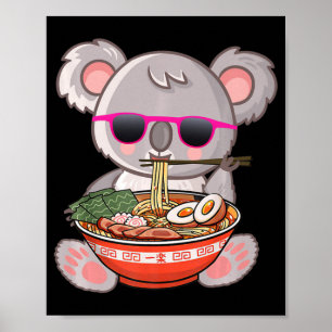 Poster Ramen Koala Anime Otaku Japonês Noodles Gift Girl