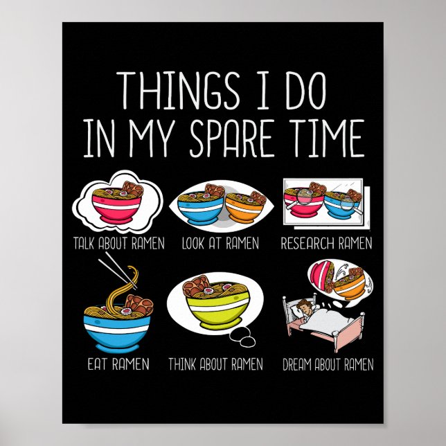 Poster Ramen Lover Gift Engraçado Noodles Japoneses Ramen (Frente)