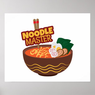 Poster Ramen Noodle Master Funny Japanese Gift Idea