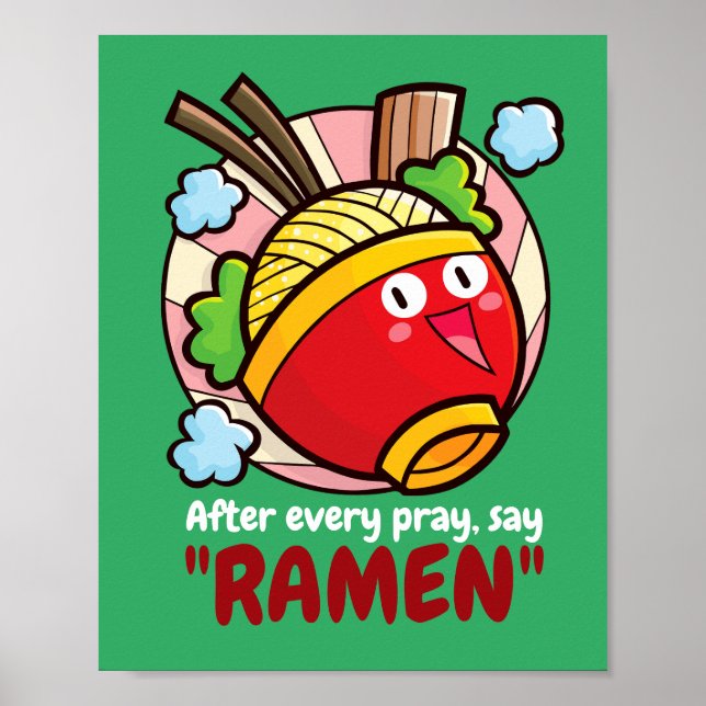 Poster "Ramen" personalizável após rezar (Frente)