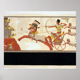 Pôster Ramesses II (1279-13 BC) na batalha de Kadesh,