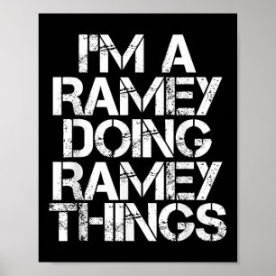 Poster Ramey Funny Surname Family Tree Birthday Reunião G