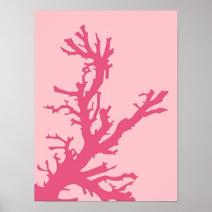Poster Ramificação de Coral, Sombras de Rosa de Coral