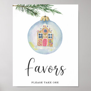 Poster Ramificação de inverno Evergreen - Favor