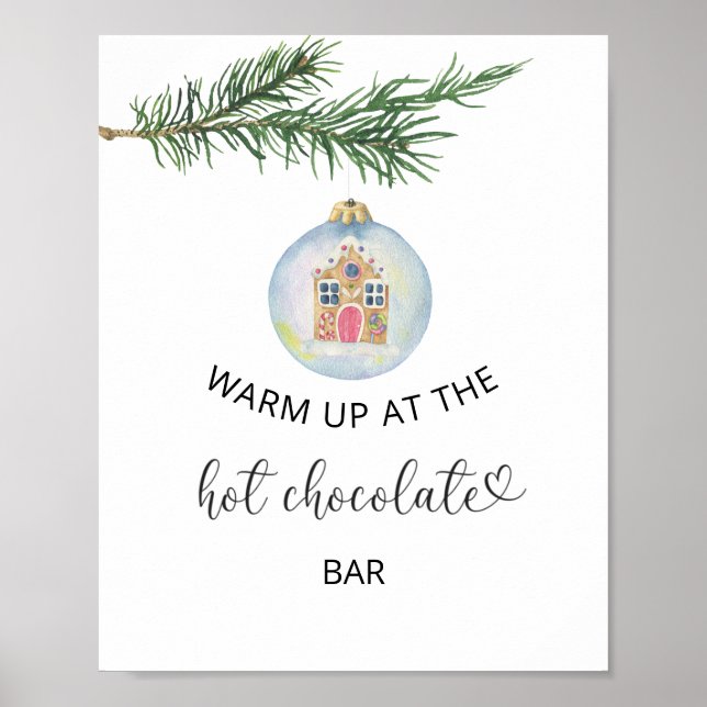 Poster Ramificação de inverno - No bar de Chocolate Quent (Frente)