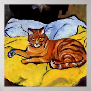 Poster "Raminou on a Yellow Blanket", por Suzanne Valadon