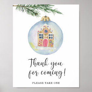 Poster Ramo de inverno - Obrigado por vir