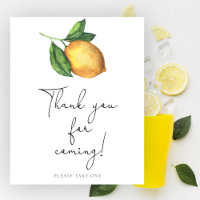 Ramo de limão Obrigado por vir