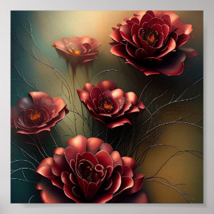 Poster Ramo de rosas de cobre