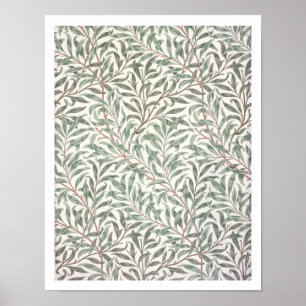 Pôster Ramo de Salgueiro, design de papel de parede, 1874