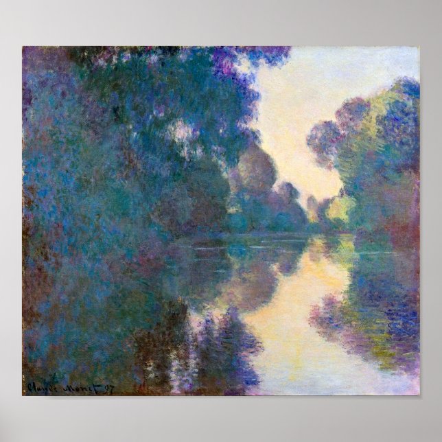Poster Ramo do Sena perto de Giverny, Monet (Frente)