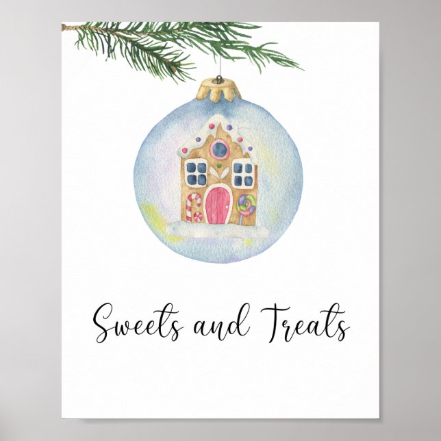 Poster Ramo perene de inverno - Doces e Guloseimas (Frente)