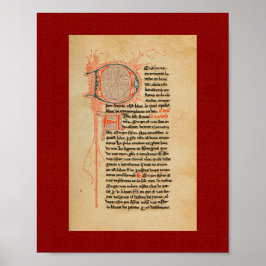 Poster Ramon Llull: Manuscrito iluminado do século 13