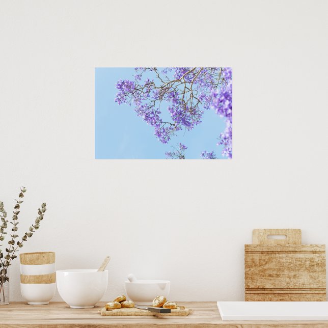Poster Ramos de Jacarandá em Flor (Cozinha)
