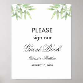 Poster Ramos de Oliva Verde. Sinal de casamento do livro