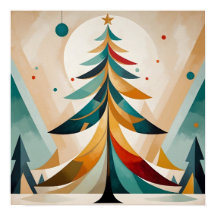 Ramos Feathered Geométricos de Natal em Art Déco