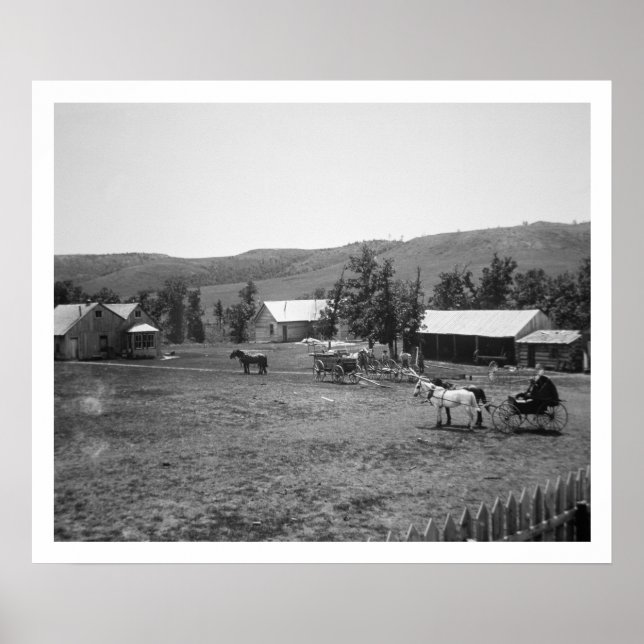 Poster Ranch Haylie, Condado de Crook, Wyoming, c.1890 b (Frente)