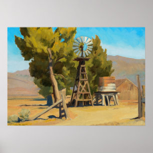 Poster Ranch Windmill, Carson, Nevada por Maynard Dixon