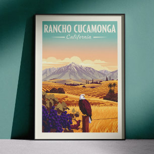 Poster Rancho Cucamonga Califórnia Antiga
