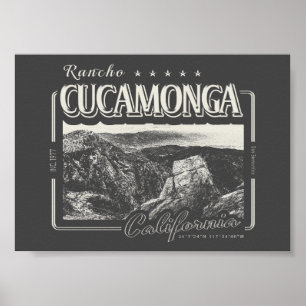 POSTER RANCHO CUCAMONGA CALIFÓRNIA - CUCAMONGA PEAK