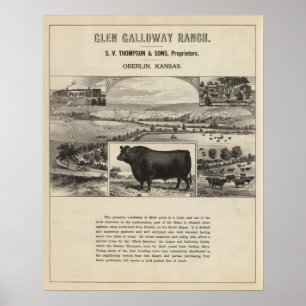 Poster Rancho de Galloway do vale, Oberlin, Kansas