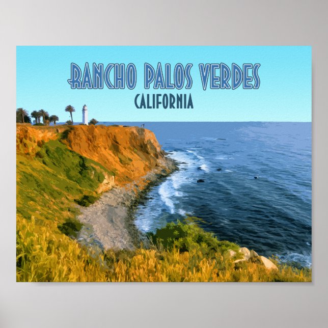 Poster Rancho Palos Verdes California Point Vicente (Frente)