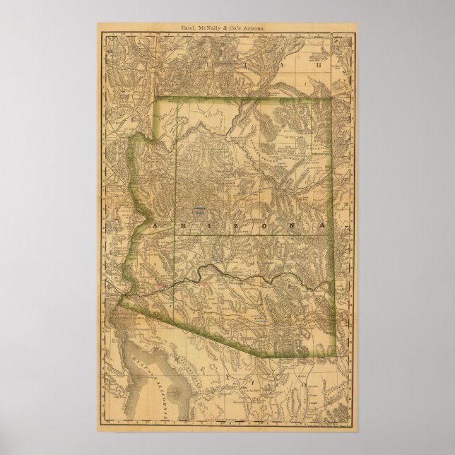Pôster Rand McNally's Arizona (Frente)