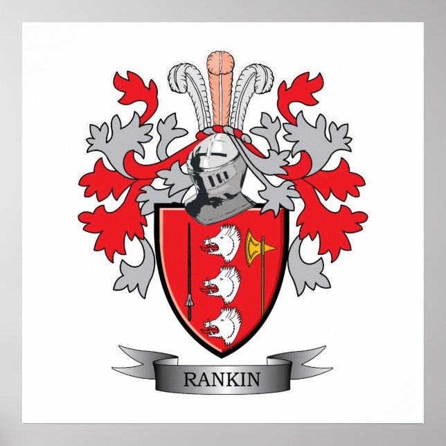 Poster Rankin Family Crest Casaco de Armas (Frente)