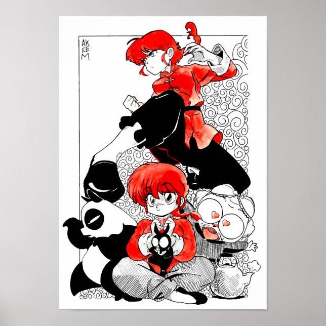 Poster Ranma 1/2 fanart @Akeemakart (Frente)