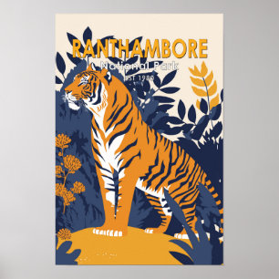 Poster Ranthambore National Park India Vintage