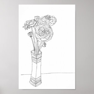 Poster Ranunculus floral buquê