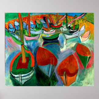 Poster Raoul-Dufy-Boats em Martigues 1907