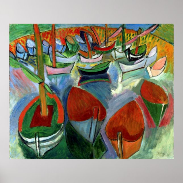 Poster Raoul-Dufy-Boats em Martigues 1907 (Frente)