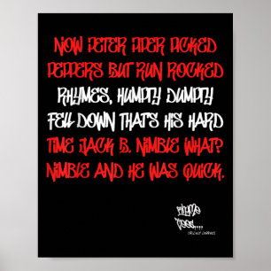 Poster Rap da Escola Antiga Hip Hop Peter Piper Cotação 8