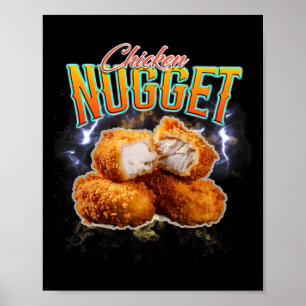 Poster Rap Pirata Funny Chicken Nugget Vintage 90s