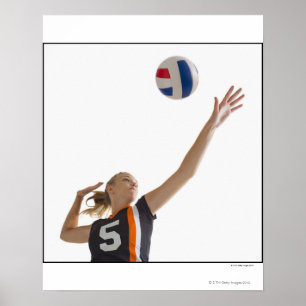 Poster Rapariga (16-17) que joga o voleibol