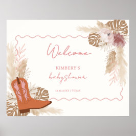 Poster Rapariga Boots Chá de fraldas Pampas Boots Boots