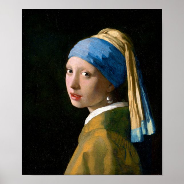 Poster Rapariga com brinco de pérola, Johannes Vermeer, 1 (Frente)