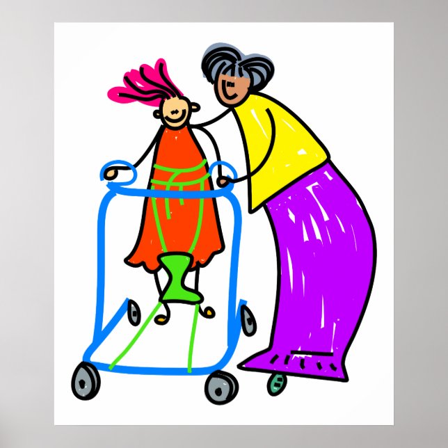 Pôster Rapariga com deficiência (Frente)