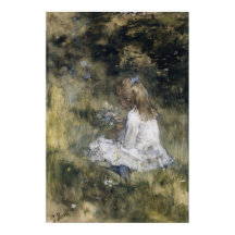 Rapariga com flor na grama (1878)