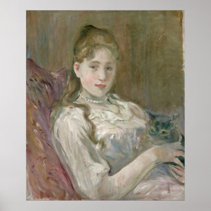 Pôster Rapariga com gato, 1892