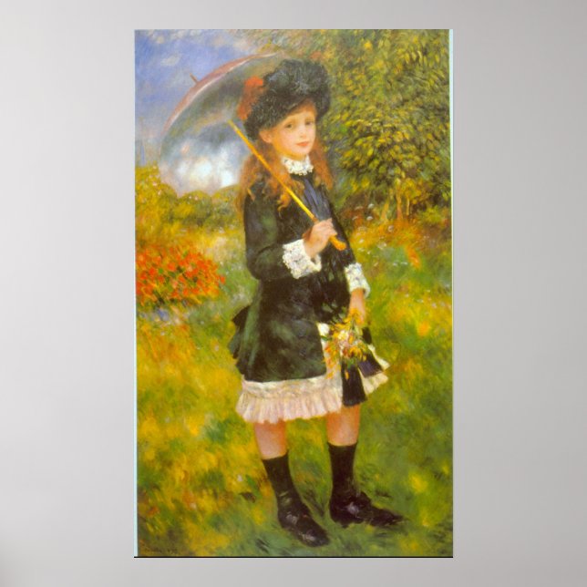 Poster Rapariga com Parasol por Pierre Renoir (Frente)