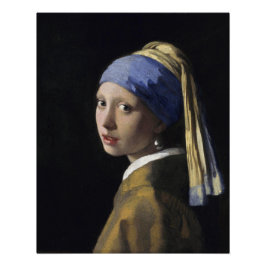 Pôster Rapariga com pérolas a ouvir Johannes Vermeer Glos