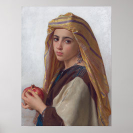 Pôster Rapariga com romã por Bouguereau