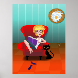 Pôster Rapariga com um livro