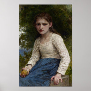 Poster Rapariga com uma Maçã por William-Adolphe Bouguere